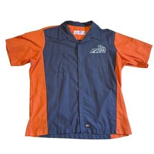Bagger pride motorcycles Red Kap orange and grey button up work shirt XL